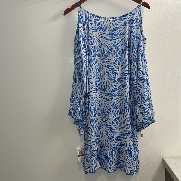 NWT MICHAEL Michael Kors Swim Cove Up Tunic Dress ~ in Grecian Blue - Picture 4 of 14